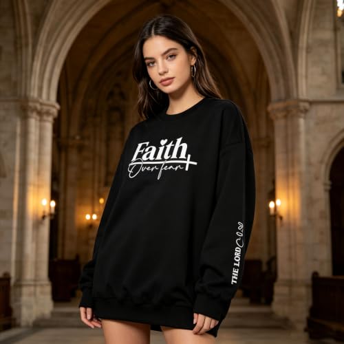 UNIQUEONE Christian Sweatshirt Women Faith Shirts: Jesus Sweatshirt Christian Religious Crewneck Long Sleeve Pullover Tops - image 2