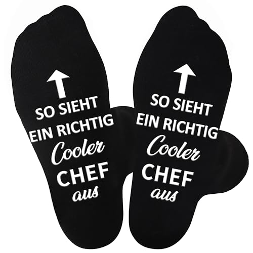 Jeasona Chef Geschenke Lustig Socken 43-46 Geschenke für Chef Zum Geburtstag Dankeschön Geschenke Chef Der In Rente Geht Weihnacht Geschenk für Chef Personalisiertes Geschenk für Den Chef Abschied