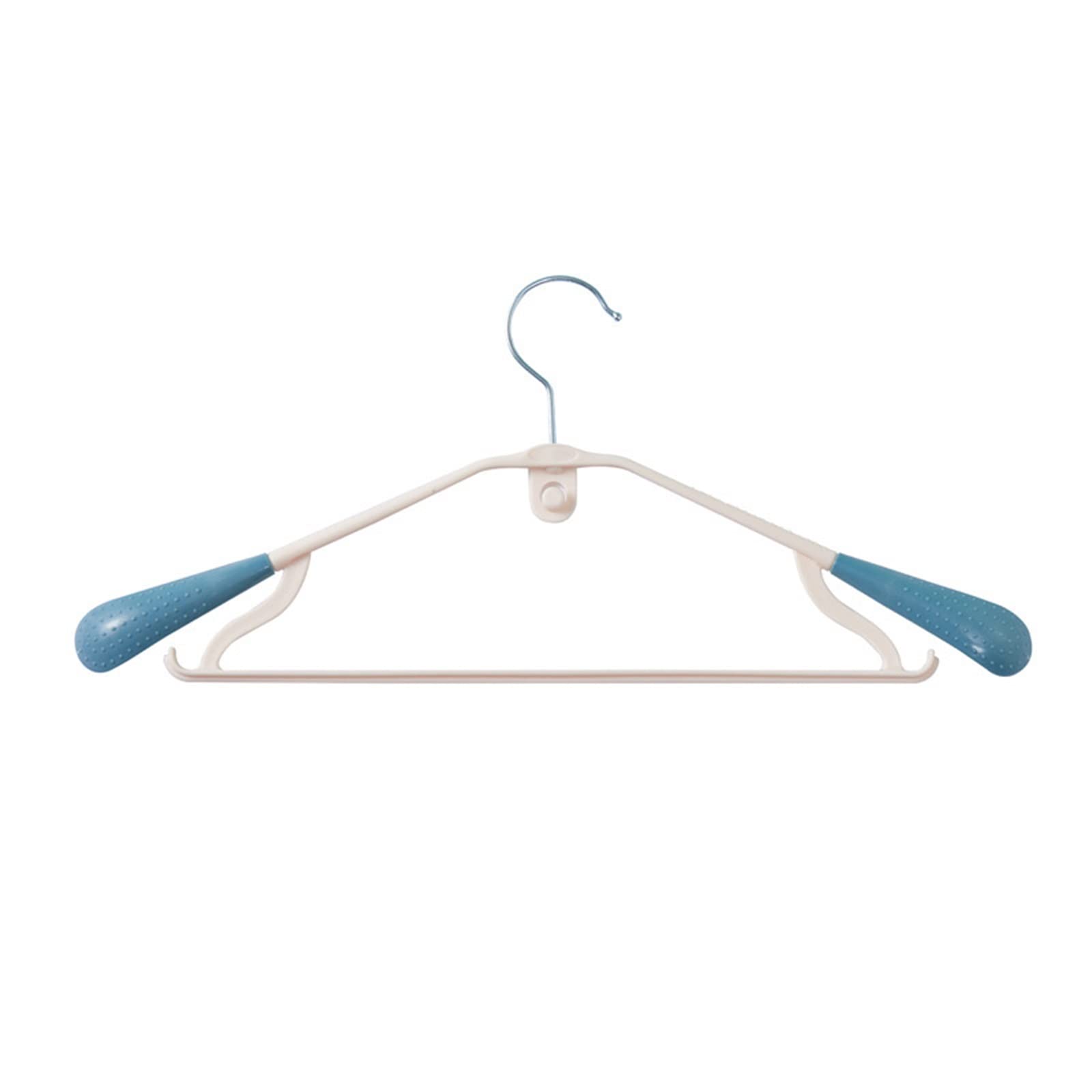 NGDFGR 10Pcs Multifunctional Clothes Drying Rack Bold With Hanger Clothing Rack Clothes Hanger Seamless Plastic Hanger Skirt Hangers (D 2),D-2-pink-10pcs