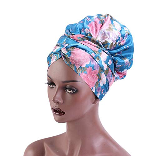 2 Layer Polyester Satin Bonnet Scarf/Sleep Cap/Head Wrap | Adjustable Hair Wraps for Sleeping | Braid/Natural Hair