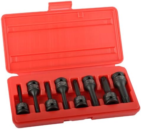 8 Pcs 1/2" Drive Torx Star Impact Socket Bit Set