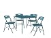 Cosco 5-Piece Folding Table and Chair Set, Teal
