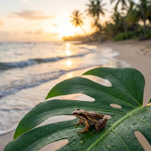 COQUI Frogs & OCEAN Sounds | 10h ASMR Real Hawaii Nature | Relax | Sleep Aid
