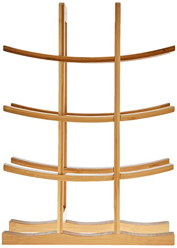 image for Oceanstar WR1149 12-Bottle Natural Bamboo Wine Rack , Red, 15.75 x 5.7