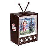 NCAA Ohio State University Snow Globe Lantern, Vintage TV Water Globe with Lights & Swirling Glitter, Battery...