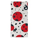 RLDOBOFE Microfiber Facial Cloths for Travel, Fast Drying Washcloth for Woman, Super Soft Red Black Spotted Ladybug Hand Towel for Man, Bathroom Essential, Gym, Camp, Pool, Spa Daily Use