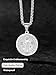 U7 Jewelry Stainless Steel Catholic Jewelry Round Coin Medal Pendant Saint Benedict Necklace for Men Women