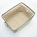 StorageWorks Storage Basket, Foldable Polyester Linen Cloth Bin Organizer, Olive, Large, 3-Pack