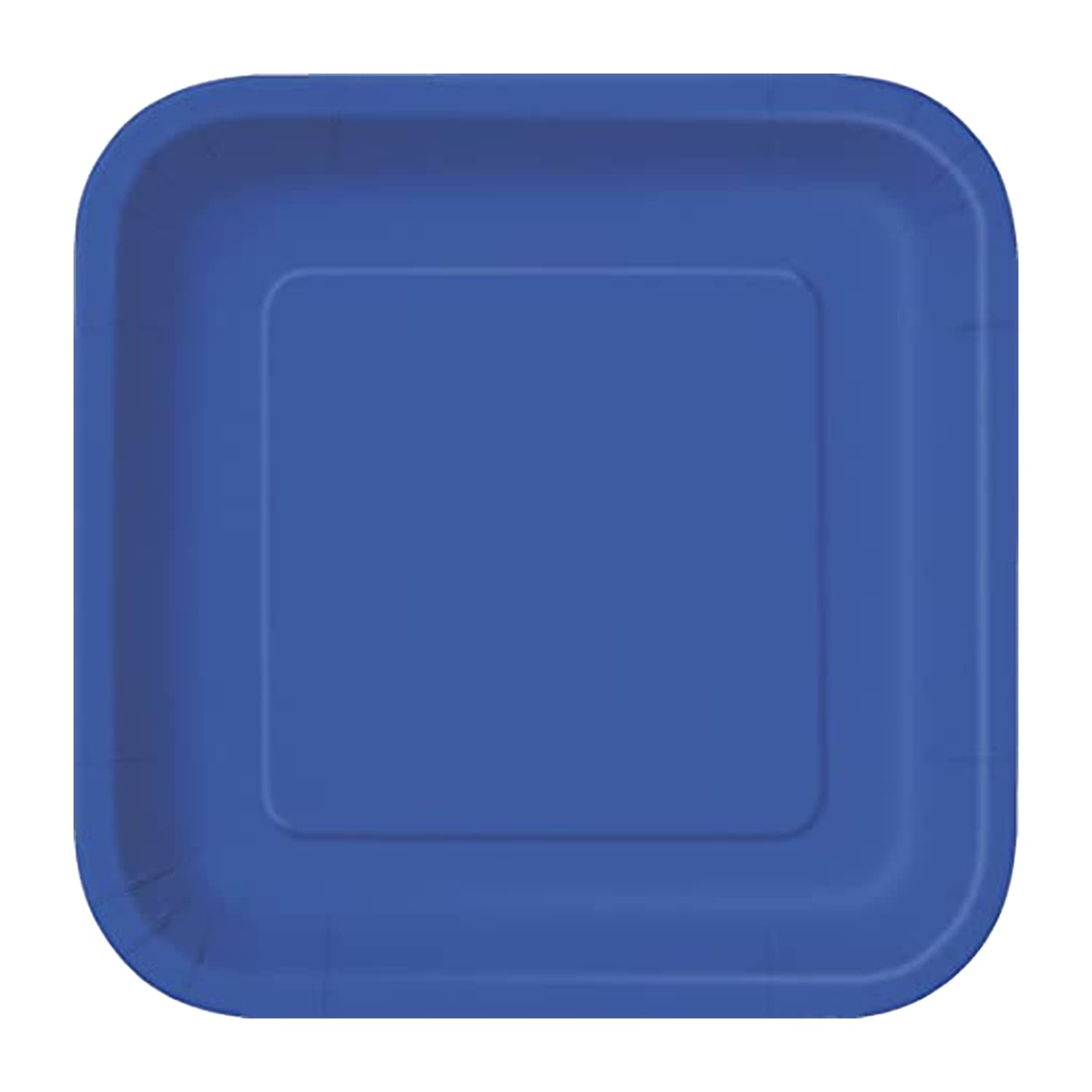 Trimming Shop 9" Heavy Duty Square Dessert Plates Royal Blue Disposable Plates 23cm - Colour Themed Paper Tableware for BBQs, Weddings, Birthday, Multipurpose Occasions (14 Pack) — image 1