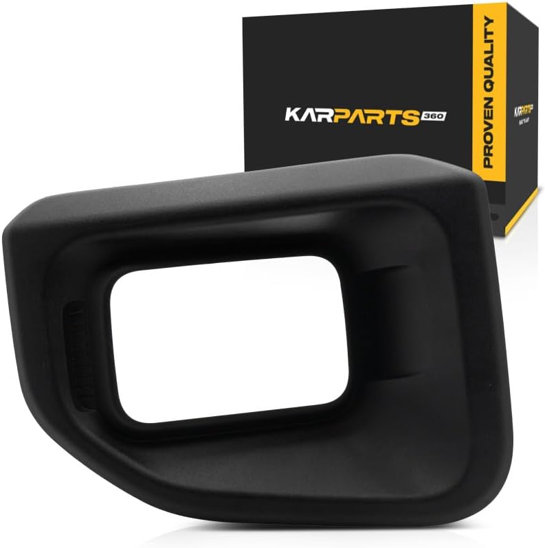 For Ford F-250/F-350 2020 2021 2022 Fog Light Bezel Passenger Side | Front | With Fog Lights | Made Of Plastic | Black | Replacement For FO1039219 | 191275869086, LC3Z17C754AA