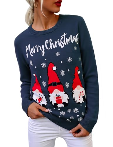 Terecey Damen Weihnachtspullover Weihnachten Damen Pullover Ugly...