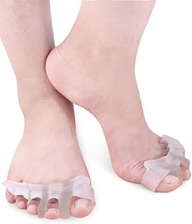 Toe Separators,Toe Separators for Overlapping Toes, Gel Silicone Toe Straightener Corrector, Foot Splint Stretcher Spacer Spreader Hallux Valgus Tailors Claw, Crooked Toes Yogis Dancers or Runners