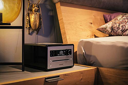 sonoro QUBO CD Player mit Bluetooth, Radio & USB (UKW/FM, DAB Plus, MP3, Wecker, dimmbares Display, Kopfhöreranschluss… - Image 7
