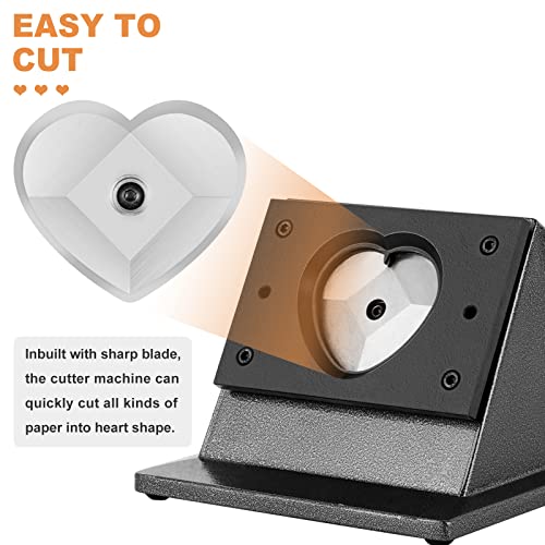 Heart Button Cutter Heart Paper Punch Heart Punch Cutter Heart For Paper Button Maker For 52X57Mm Heart Buttons #TOP3