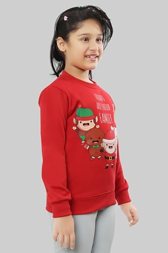 Image of Ninos Dreams Full Sleeves Girls Christmas Sweatshirts