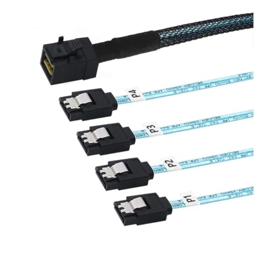 Cable Mini SAS HD 8643 a 4 SATA 7P 50 cm miniatura 4