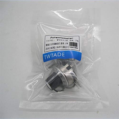 Image of TWTADE / 2pcs Single Turn Rotary Carbon Linear Variable Potentiometer + 2pcs Knob ,WTH118-2W 220K Ohm