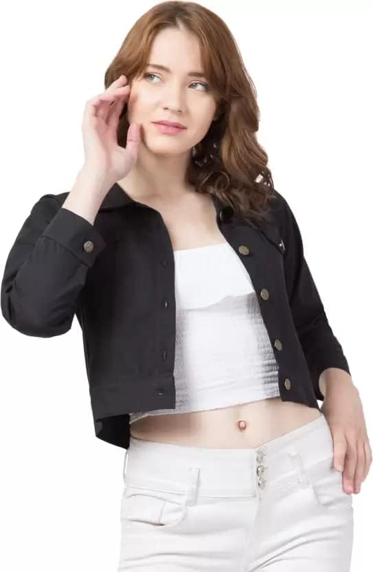 Bonkers Corner Women Cotton Blend Regular Solid Casual Jacket in neutral