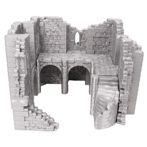 Ruined Keep - Tabletop Terrain for Fantasy Wargames and RPGs 28mm 32mm Miniatures