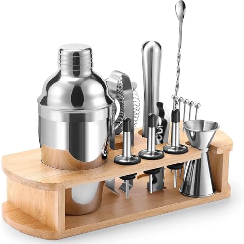 Set de 16 piezas de coctelera de acero inoxidable miniatura 4