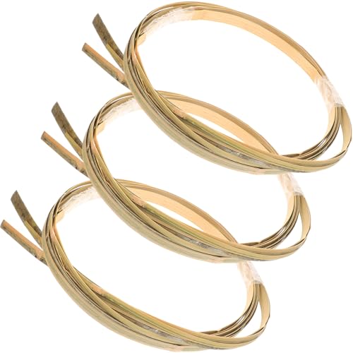 NUOBESTY 3 Rollos de Piel de Ratán Artesanal para Bricolaje Materiales para Cestas Hechas a Mano Varas de Ratán Naturales en Verde de 05 CM 1 CM y 15 CM de Ancho Total 9 Metros