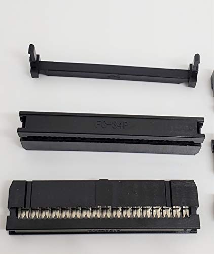 Pc Accessories -5 Sets 2X17 34-Pin 2.54mm Dual Row IDC Socket for 1.27mm Flat Ribbon Cable, 5-Pack,