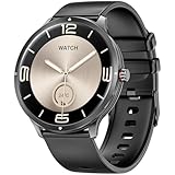 Reloj Inteligente Hombre Mujer, 1,75' AMOLED Pantalla Grande Moda Smartwatch,Correas Dobles/Llamadas Bluetooth/Podómetro/Pulsómetro/Monitor de Sueño/100+ Modos Deportivos para Android iOS (Negro)
