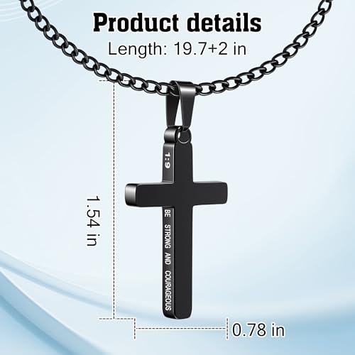 Image of Sereney Cross Necklace for Boys, 8th 9th 13th Birthday Gifts for Toddler Kids Teen Boys Girls, Baptism Gift Mustard Seed Jewelry as Rcia Christian Religious Necklace for Son Daughter Pendants