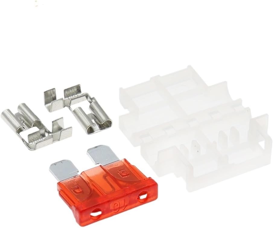 5 Pcs Car Middle Fuse Holder+ATC ATO Blade Fuse 1A 2A 3A 4A 5A 7.5A 10A 15A 20A 25A 30A 35A 40A(5sets 50A)