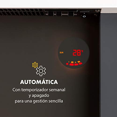 Klarstein Chimenea Electrica Bajo Consumo Pared, Estufa sin Leña de Interior, Chimeneas Electricas Decorativas 2000W, Llama LED, Chimenea Decorativa con Mando, Temporizador y Efecto Real Troncos - imagen 3