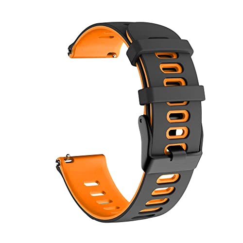 Bracelet montre silicone 20mm et 22mm universel noir