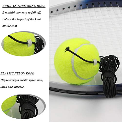 TIMESETL 3 Stück Tennisball mit Schnur Tennisball am Seil, Tennis Trainer Set Sports Training Tennis Ball an Schnur Ersatzball für Tennistrainer, Tennisbälle für Erwachsene, Anfänger, Training