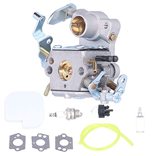 Carburateur Tronçonneuse Carburateur Bougie Filtre à Carburant Tuyau Primer Ampoule Kit pour Poulan P3314 P3416 P4018 PP3816 C1M‑W26C