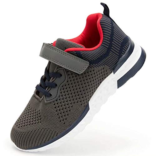 firelli Kids Sneaker Breathable Tennis Casual Running Sports Shoes for Toddler/Little Kid Boys Girls-Grey 2