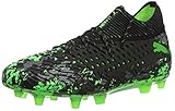 schwarz Puma Herren Future 19.1 Netfit FG/AG Fußballschuhe, Schwarz Black-Charcoal Gray-Green Gecko, 43 EU