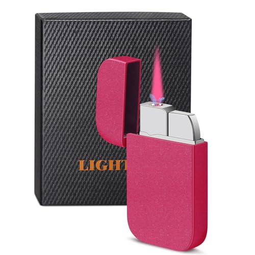 FLABOX Pearl Pink Torch Lighter, Pink Flame Cool Lighter, Cute Pink Torch Windproof Lighter 1Pack