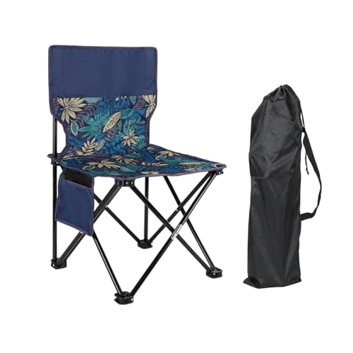 Aymzbd Camping Folding Chair Camping Equipment Compact Lightweight Outdoor Seat Lounge Chair for Barbecue Yard Hiking, Blue