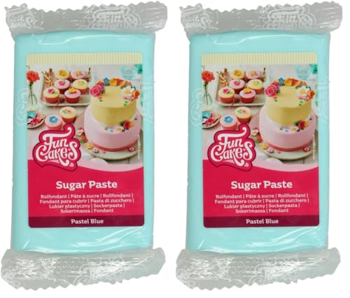 FunCakes Pasta de Azúcar Azul Pastel 250 g (Paquete de 2)
