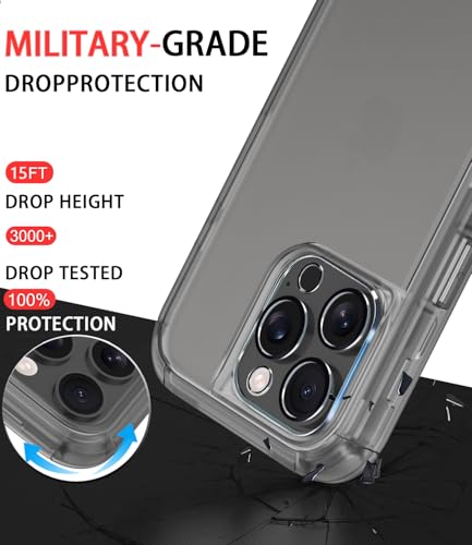 Image of Diverbox for iPhone 16 Pro Case [Shockproof] [Dropproof] [Tempered Glass Screen Protector + Camera Protectors] Heavy Duty Protection Phone Case Cover for Apple iPhone 16 Pro (Matte Black)