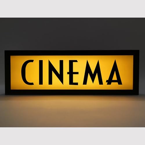 CINEMA RGB LED Neon Lightbox avec télécommande Studio professionnel Podcast Radio Lights Sign pour cinéma Cafés Décoration murale pour la maison USB...