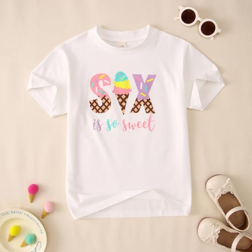 SOFEON Toddler Girl Birthday Outfits Ice Cream 2nd/3rd/4th/5th/6th/7th Birthday T-Shirt Tutu Skirt 2Pcs Cake Smash Outfits4