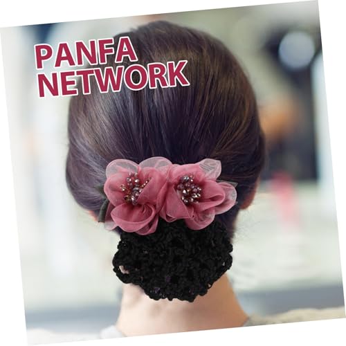 Filet à cheveux fleur rétro lot de 4 chignons pour infirmière et hôtel - 5