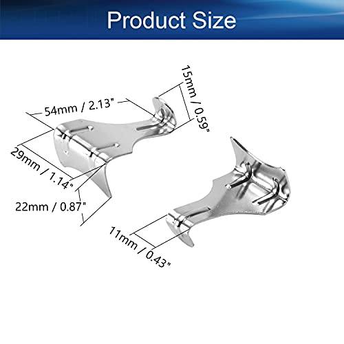 Image of Solid Moulding Picture Hooks Hangers Rail Hanging Hook Galvanized Finish 2.13 inchx1.14 inchx0.87 inch(L x W x H), Silver Tone 8pcs