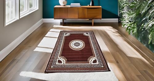 Image of Compact Multi-Color Floral Area Rug 4x5 Feet | Small Bedroom Entrance Carpet