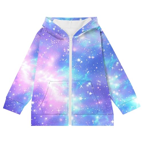 Hoodies Jacket for Girl Floral Print Cute Fashion Long Sleeve Sweatshirt Full Zipper Teen Hooded Coat 4-12 Years4