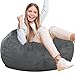 Classic Bean Bag Chair, with Faux Rabbit Fur Cover for Teens and Kids, Memory Foam Bean Bag Chairs, Ultra Soft Faux Fur Fabric, 2.5 feet Round Fluffy Bean Bag Sofa