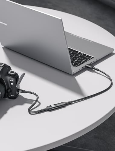 Image of JSAUX Micro HDMI to HDMI Adapter, Micro HDMI Male to HDMI Female Adapter Cable, 4K@60Hz HDR 3D 18Gbps-Black