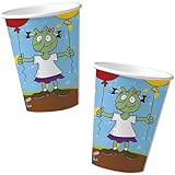 8 Partybecher * DIE OLCHIS * für Kinderparty und Kindergeburtstag | Olchi Becher Pappbecher Cups Kinder Party Deko Set