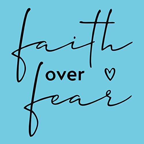 Image of Women's Regular Fit Faith Over Fear Cotton Printed Round Neck Half Sleeves Multicolour T Shirt. Pooplu, Trending, Text, Quotes Tshirts