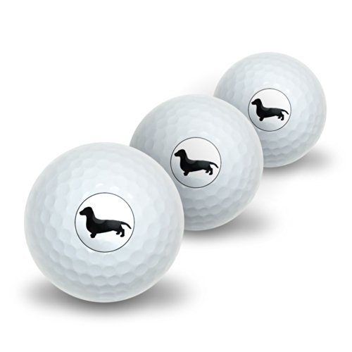 Graphics and More Dachshund - Weiner Dog Novelty Golf Balls 3 Pack